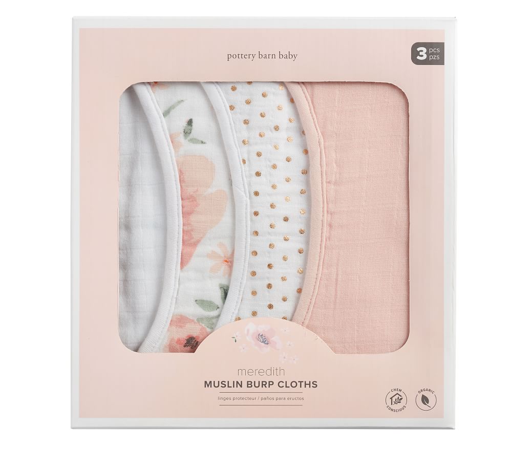 Organic Meredith Muslin Burp Cloth Set